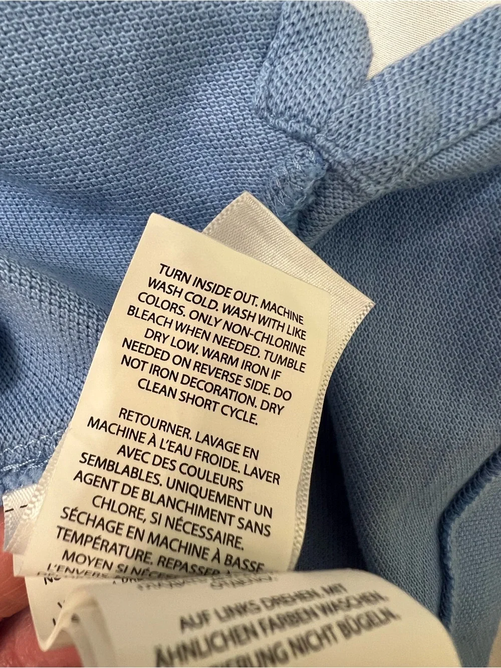 Polo Ralph Lauren Men's XL Light Blue Tipped Classic Fit Pique Polo Shirt Preppy